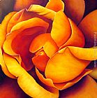 Rose Canvas Paintings - HEART OF THE ROSE